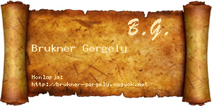 Brukner Gergely névjegykártya